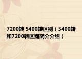 7200转 5400转区别（5400转和7200转区别简介介绍）