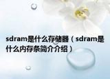 sdram是什么存储器（sdram是什么内存条简介介绍）