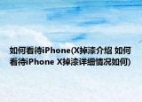 如何看待iPhone(X掉漆介绍 如何看待iPhone X掉漆详细情况如何)