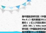 据中国旅游研究院《中国旅游经济蓝皮书（No.4）》相关数据2011年我国国内旅游人数约（）亿人次同比增长12%A:(8B: 16C: 26D: 36