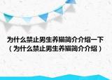 为什么禁止男生养猫简介介绍一下（为什么禁止男生养猫简介介绍）