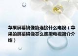 苹果屏幕镜像能连接什么电视（苹果的屏幕镜像怎么连接电视简介介绍）