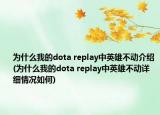 为什么我的dota replay中英雄不动介绍(为什么我的dota replay中英雄不动详细情况如何)