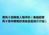 春风十里柳青人物评价（电视剧春风十里中柳青扮演者是谁简介介绍）