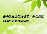 走应急车道怎样处罚（走应急车道怎么处罚简介介绍）