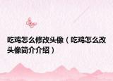 吃鸡怎么修改头像（吃鸡怎么改头像简介介绍）
