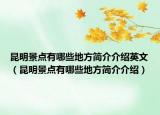 昆明景点有哪些地方简介介绍英文（昆明景点有哪些地方简介介绍）
