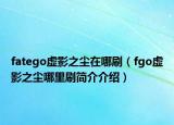 fatego虚影之尘在哪刷（fgo虚影之尘哪里刷简介介绍）