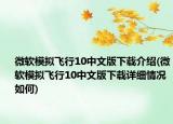 微软模拟飞行10中文版下载介绍(微软模拟飞行10中文版下载详细情况如何)