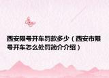 西安限号开车罚款多少（西安市限号开车怎么处罚简介介绍）