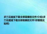 求兰花魔域下载全部需要的文件!介绍(求兰花魔域下载全部需要的文件!详细情况如何)