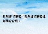 科创板 打新股（科创板打新股规则简介介绍）