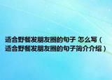 适合野餐发朋友圈的句子 怎么写（适合野餐发朋友圈的句子简介介绍）