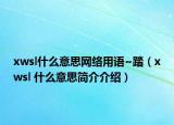 xwsl什么意思网络用语~踏（xwsl 什么意思简介介绍）