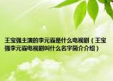 王宝强主演的李元霸是什么电视剧（王宝强李元霸电视剧叫什么名字简介介绍）