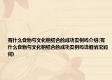 有什么食物与文化相结合的成功案例吗介绍(有什么食物与文化相结合的成功案例吗详细情况如何)