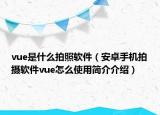 vue是什么拍照软件（安卓手机拍摄软件vue怎么使用简介介绍）