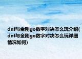 dnf与金刚go数字对决怎么玩介绍(dnf与金刚go数字对决怎么玩详细情况如何)
