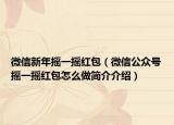 微信新年摇一摇红包（微信公众号摇一摇红包怎么做简介介绍）