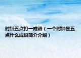 时针五点打一成语（一个时钟是五点什么成语简介介绍）