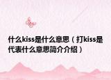 什么kiss是什么意思（打kiss是代表什么意思简介介绍）