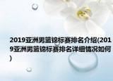 2019亚洲男篮锦标赛排名介绍(2019亚洲男篮锦标赛排名详细情况如何)