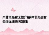 凤非离是君无恨介绍(凤非离是君无恨详细情况如何)