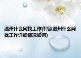 温州什么网找工作介绍(温州什么网找工作详细情况如何)