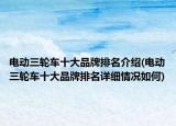 电动三轮车十大品牌排名介绍(电动三轮车十大品牌排名详细情况如何)