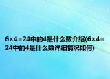 6×4=24中的4是什么数介绍(6×4=24中的4是什么数详细情况如何)