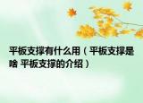 平板支撑有什么用（平板支撑是啥 平板支撑的介绍）