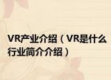 VR产业介绍（VR是什么行业简介介绍）