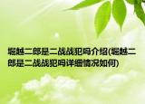 堀越二郎是二战战犯吗介绍(堀越二郎是二战战犯吗详细情况如何)
