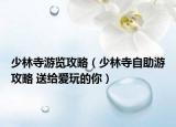 少林寺游览攻略（少林寺自助游攻略 送给爱玩的你）