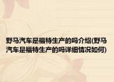 野马汽车是福特生产的吗介绍(野马汽车是福特生产的吗详细情况如何)