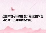 红曲米粉可以做什么介绍(红曲米粉可以做什么详细情况如何)
