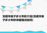 刘德华孩子多大年龄介绍(刘德华孩子多大年龄详细情况如何)