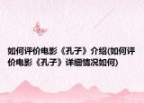 如何评价电影《孔子》介绍(如何评价电影《孔子》详细情况如何)
