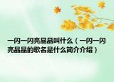 一闪一闪亮晶晶叫什么（一闪一闪亮晶晶的歌名是什么简介介绍）