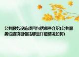 公共服务设施项目包括哪些介绍(公共服务设施项目包括哪些详细情况如何)