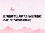 篮球指数怎么分析?介绍(篮球指数怎么分析?详细情况如何)
