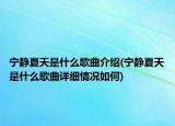 宁静夏天是什么歌曲介绍(宁静夏天是什么歌曲详细情况如何)