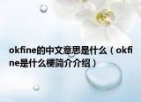 okfine的中文意思是什么（okfine是什么梗简介介绍）