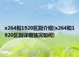 x264和1920区别介绍(x264和1920区别详细情况如何)