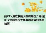 的KTV点歌系统大概有哪些介绍(的KTV点歌系统大概有哪些详细情况如何)