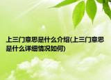 上三门意思是什么介绍(上三门意思是什么详细情况如何)