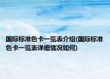 国际标准色卡一览表介绍(国际标准色卡一览表详细情况如何)
