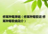 修篱种菊原唱（修篱种菊歌词 修篱种菊歌曲简介）