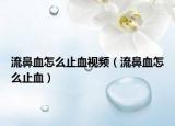 流鼻血怎么止血视频（流鼻血怎么止血）