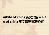 a(bite of china 英文介绍 a bite of china 英文详细情况如何)